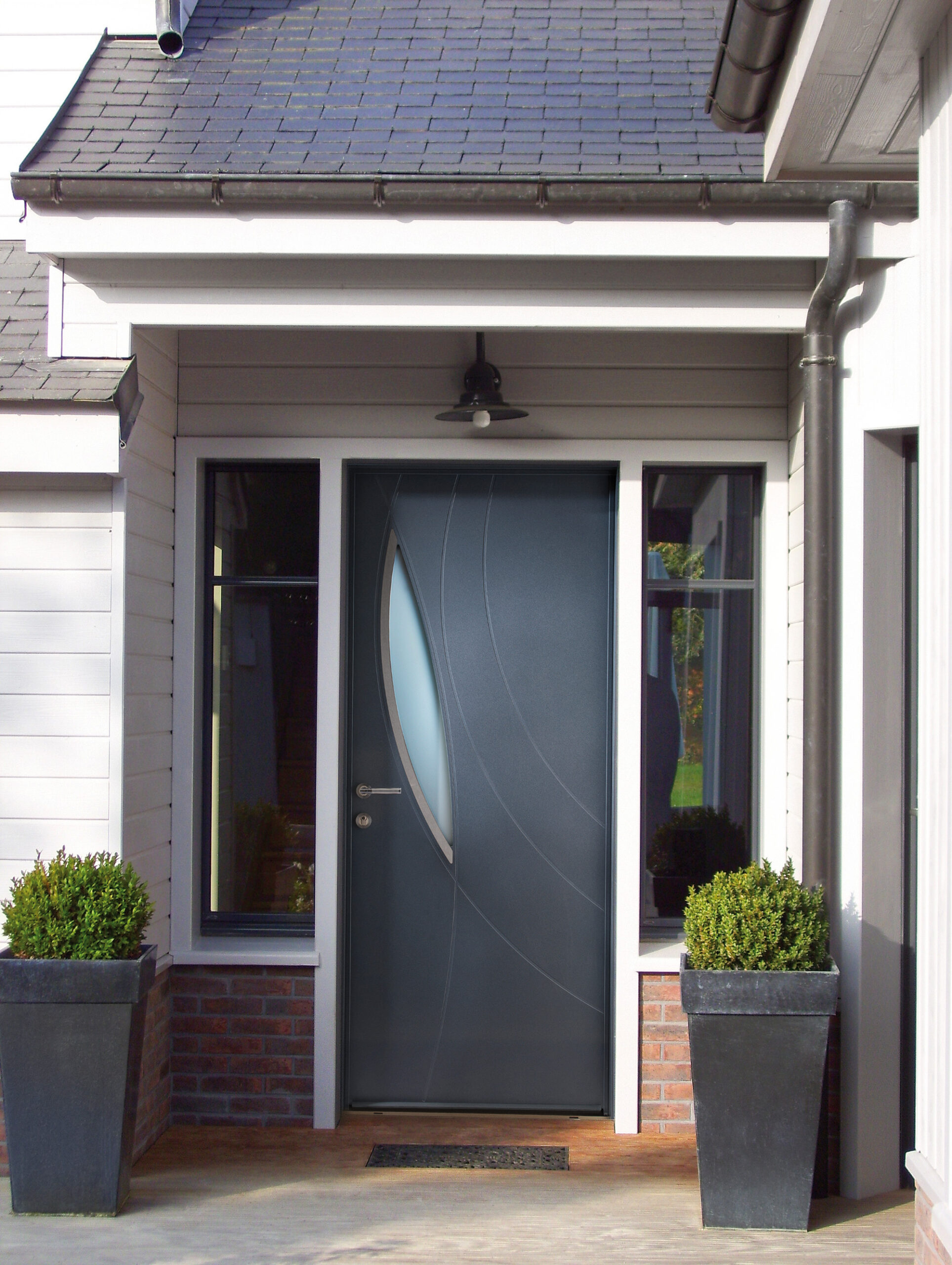 porte d'entrée aluminium mixte bois