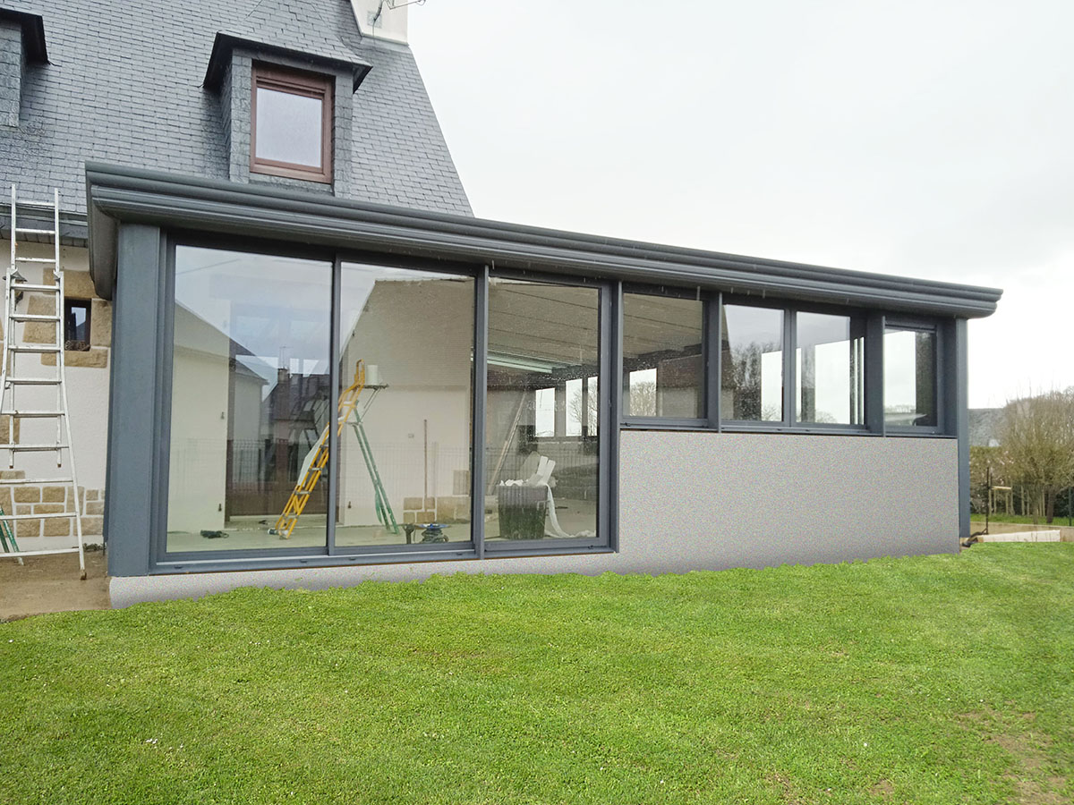 intérieur d'une véranda aluminium