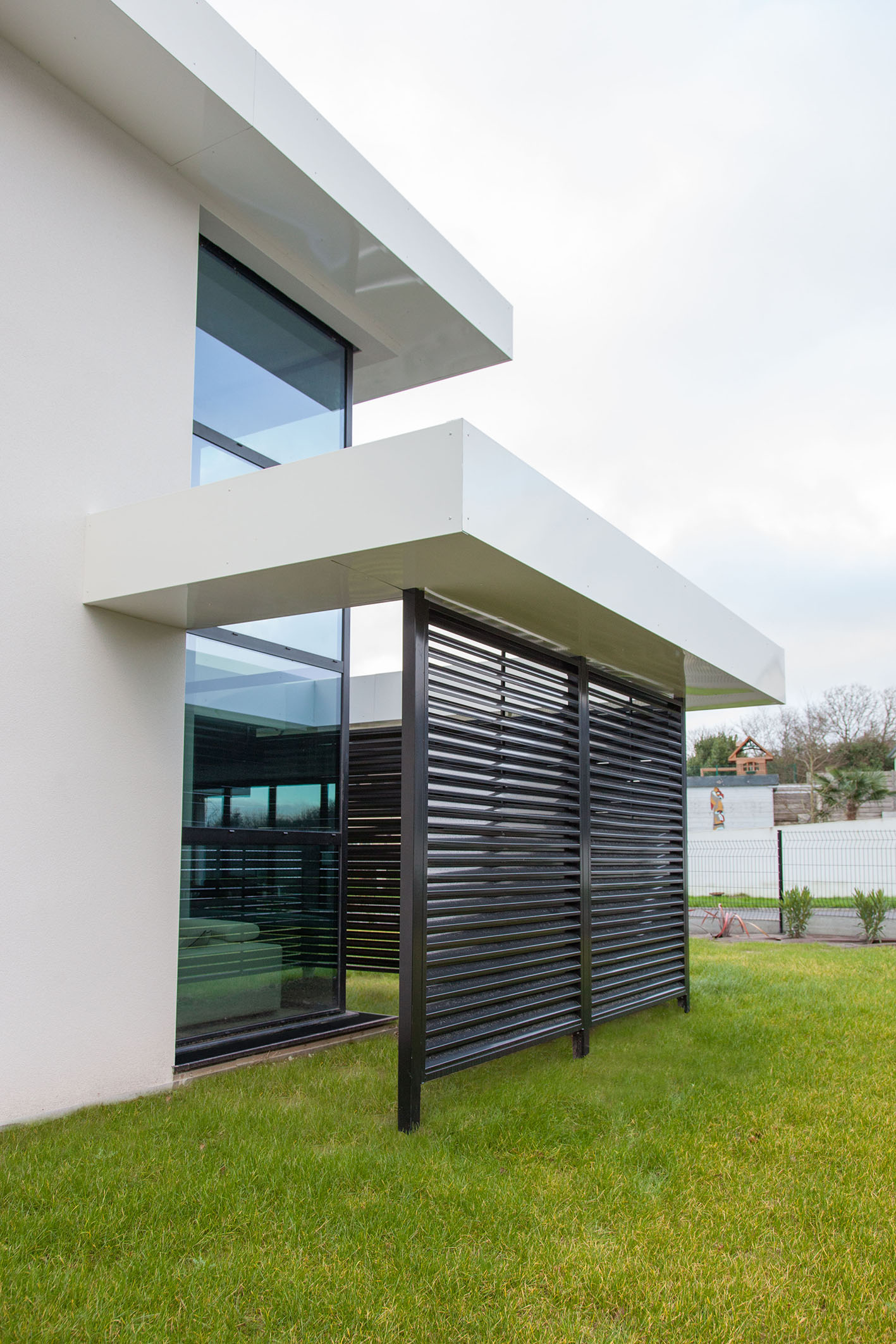 Fenêtre aluminium fixe d'angle