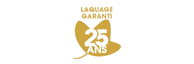 Laquage Garanti 25 Ans | Sceau de Qualité Premium Logo doré Garantie Laquage 25 ans. Sceau de qualité premium avec texte "Laquage Garanti 25 Ans" sur une feuille stylisée.