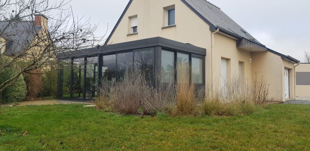 Véranda aluminium verte