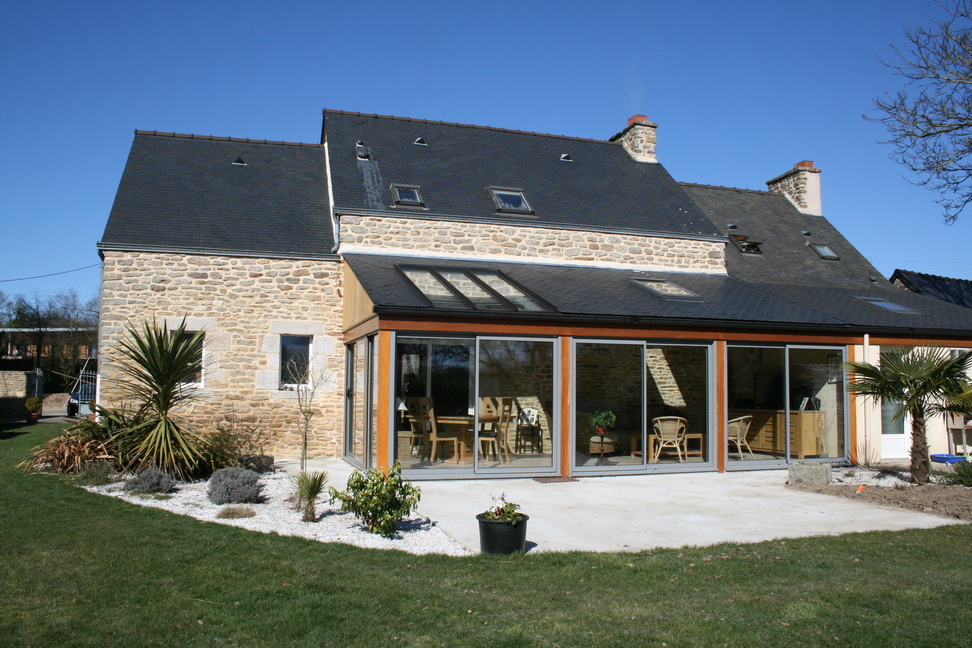 Véranda bois près de Dinan